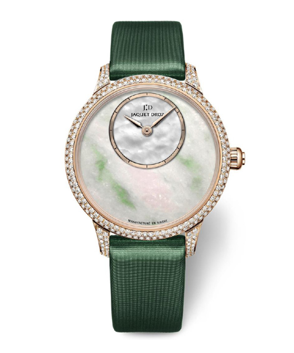UK Green Strap Copy Jaquet Droz Petite Heure Minute Jadeite 35MM Watches For Christmas