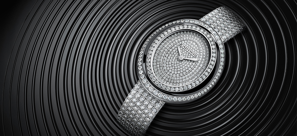 Swiss UK Luxury Diamonds Plating Dials Cartier Hypnose Replica Watches For Ladies