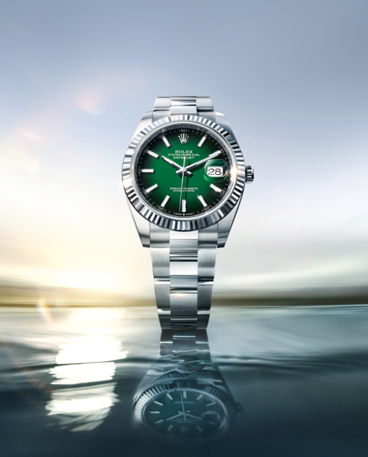 New Release: Perfect Replica Rolex Datejust 41 White Rolesor Green Lacquer Ombre Dials Watches UK